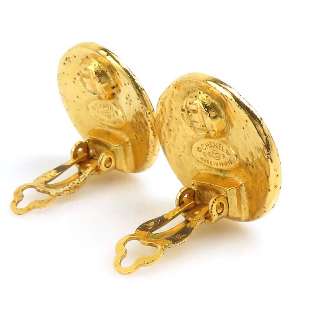 Chanel Cc Logo Clip-On Earrings Gold- #256688C51B - Picture 4 of 9